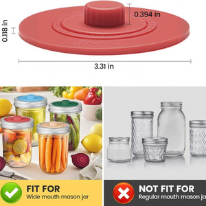 Capuchon de fermentation en silicone pour bocaux Mason, 86 mm, large ouverture, anti-fuite, pour bocaux à kimchi et cornichons - Product Image 4