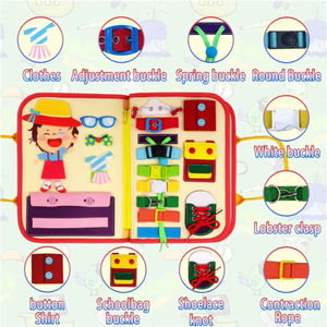 Nuovi Giocattoli Educativi Montessori 2026, Libro Sensoriale Pieghevole in Feltro per Autismo, Busy Board Montessori - Product Image 3
