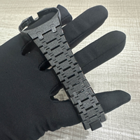 Mattiertes Edelstahl-Uhrengehäuse mit Kornfinish, Armband und Gummiarmband Mod-Kit Kompatibel mit AP Swatch X Royal Pop Taschenuhr
