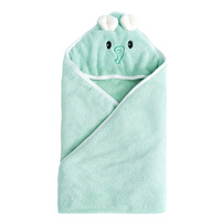 Couvertures douillettes pour bébé avec motifs de chats et d'ours mignons, serviettes de bain à capuche pour nouveau-nés