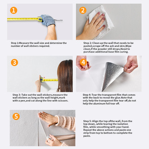 <b>Self</b> <b>Adhesive</b> <b>Wall</b> <b>Paper</b> 0.3mm Thick PVC Waterproof For Living Room Household Use Minimalist Design - Product Image 2