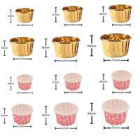 Vente professionnelle papier d'aluminium Mini gâteau cuisson tasses jetables Cupcake doublures papier roulé Cupcake moule