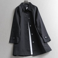 Nuovo Trench Coat Donna Autunno 2026 all'ingrosso, Collo a Punta, Monopetto, Polsini Foderati, Vestibilità Ampia, Lunghezza Media, Stile Coreano Casual