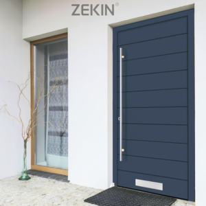 Panneau acoustique décoratif en bois MDF ZEKIN DOOR, matériau d'absorption acoustique, style minimaliste en noyer et chêne - Product Image 1