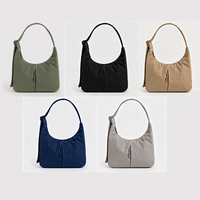 Sac à main pour femme en polyester tendance avec deux sangles antivol ouvertes, logo personnalisé, sac de plage, sac de shopping