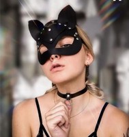 Discothèque fille corps Bondage cuir 4 pièces ensemble masque Corset pantalon menottes BDSM ensemble de Lingerie érotique pour les femmes