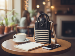 Borsa a tracolla per cellulare con fibbia lavorata a maglia M122037 - Product Image 2