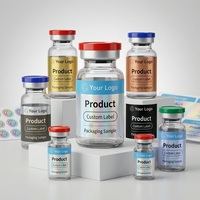 Étiquettes autocollantes holographiques personnalisées pour petites bouteilles de cosmétiques/huiles essentielles/peptides - Imperméables et résistantes aux UV pour le branding