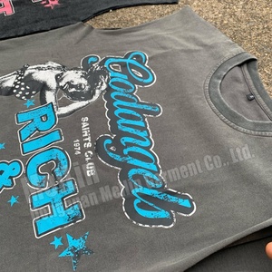 Conjunto de Camiseta sin Mangas y Pantalones Cortos Ligeros de Verano para Hombre, 2 Piezas, Estilo Vintage Lavado al Ácido, Conjunto Deportivo Informal, Personalizado por el Fabricante - Product Image 4