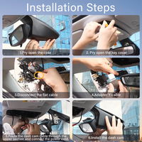 Holroadx Caméra de tableau de bord avant 4K style OEM pour JEEP Renegade 2015-2022, avec application Wi-Fi et enregistreur de conduite DVR 64 Go