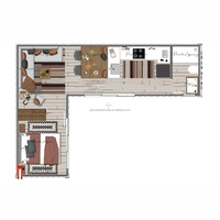 Maison en conteneur avec salle de bain et cuisine