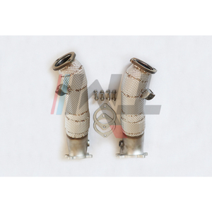 Tubo de Escape TM PERFORMANCE 3.5 con Catalizador para NISSAN VR38DETT GTR R35 <span class=keywords><strong>2009</strong></span>+, Alto Flujo, Soldadura TIG, Acero Inoxidable, Protector Térmico - Product Image 1