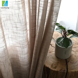 Tissu Jacquard Croisé Uni 100% Polyester, Motif Brocart, Fil Slub, Résistant <span class=keywords><strong>à</strong></span> l'Abrasion, Tissé sur Mesure, Lourd, pour <span class=keywords><strong>Rideaux</strong></span> - Product Image 2