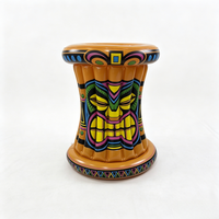 Glacière gonflable Tiki avec porte-gobelets et seau à glace, décorations pour fête Hawaïenne Luau, bar flottant, glacière pour fête d'été