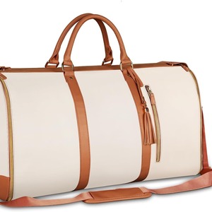 Duffel Bag 56-75L Foldable Waterproof Breathable Leisure Travel PU Suit Bag Solid Color Tassel Design - Product Image 5