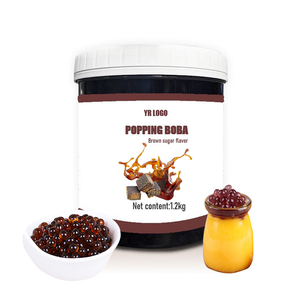 Perles de Boba Éclatantes au Sucre Roux de Qualité Supérieure pour Bubble Tea, Garniture pour Boissons en Bouteille, Vente en Gros, Boba Éclatantes Commerciales Premium - Product Image 3