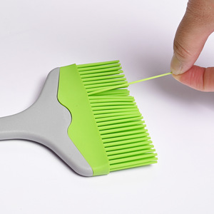 Brosse à barbecue en silicone ZYB500, 9 cm de large, résistante à la chaleur, pour la cuisson et la grillade, jaune-vert, outil de cuisine extérieur - Product Image 1