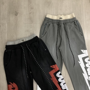 <span class=keywords><strong>Pantaloni</strong></span> da <span class=keywords><strong>Uomo</strong></span> American High Street Brand RoughPlay, Lavaggio Acido, Vestibilità Larga, Doppio Strato, Stampa DTG, <span class=keywords><strong>Pantaloni</strong></span> Lunghi - Product Image 3