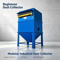 Pulsfilter-Staubabscheider: Industrielles Baghouse-System mit Trichterfüllstandsensor für Zementlagersilo-Staubreinigung