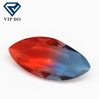 Tomy — pierres précieuses à facettes 5x10mm-10x20mm, synthétique, tourmaline, en vrac, technologie mixte et multicolore, verre de cristal