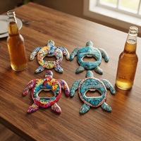 Ouvre-bouteille multifonction en forme de tortue, autocollant personnalisable, aimant de réfrigérateur, souvenir de voyage pour la décoration de la maison ou du bar