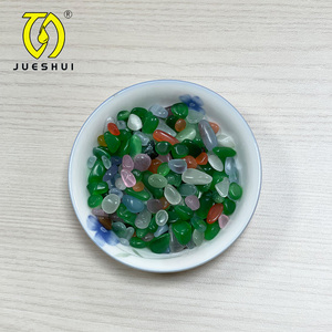 JUESHUI Galets polis aux couleurs vives 3-8mm, gravier décoratif pour <span class=keywords><strong>aquarium</strong></span>, pierres arc-en-ciel pour le fond de l'<span class=keywords><strong>aquarium</strong></span> - Product Image 1