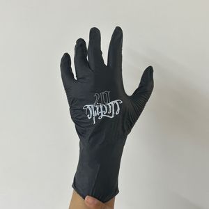 カスタムロゴブラックブルー9インチスパサロンパウダー無料カスタムボックスメイクアップカスタムロゴ使い捨てニトリル手袋ロゴ付き - Product Image 6