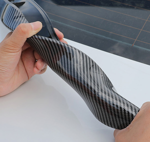 Becquet arrière universel noir brillant en Fiber de carbone de haute qualité, compatible avec la BMW p20 G80, becquet de voiture Flexible TPU, installation facile - Product Image 6