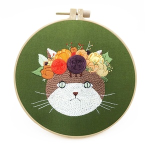 <b>Beginner</b> Cross Stitch Hand <b>Embroidery</b> Starter <b>Kit</b> Printed Technique <b>for</b> Sewing Novices - Product Image 4