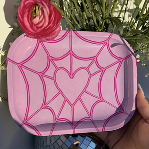 Vassoio Portatile in Metallo per Sigarette e Tabacco con Stampa Personalizzata Anime, Tema Hello Kitty e Powerpuff Girls, Rosa - Product Image 6