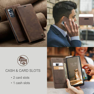 Funda tipo billetera de cuero para Xiaomi 12 <span class=keywords><strong>Pro</strong></span>, funda antiarañazos, cierre inteligente, con ranura para tarjetas - Product Image 3