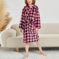 Peignoir à capuche pour enfants, nouveau style, imprimé personnalisé, pyjama pour filles, vente en gros, peignoirs en flanelle douce pour filles, vêtements de maison