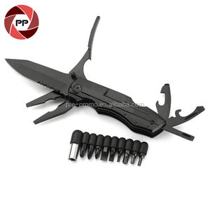 سكين الرماية الاسود متعدد الاستخدامات المصنوع من الفولاذ المقاوم للصداء، سكين التخييم، سكين الجيب الخارجي - Product Image 2