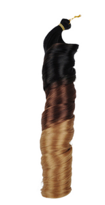 <span class=keywords><strong>Trenzas</strong></span> de rizo de onda suelta de alta temperatura sintética Extensiones de cabello de ganchillo rizado en espiral para mujeres Color de piano teñido - Product Image 4