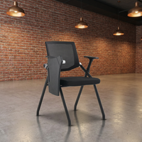 Chaise de formation pliable et empilable en métal, design moderne, qualité supérieure, pour bureau, maison ou école, avec accoudoirs réglables et dossier solide