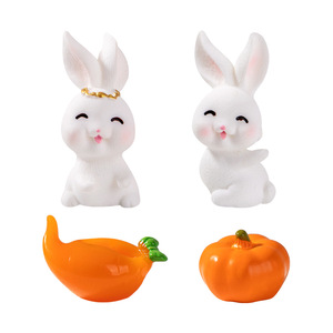Miniatures Cute Vegetable Bunny Cartoon Animal Figurines DIY Terrarium Decor Fairy Garden Figure Cake Decor Kids Toys & Gifts - Product Image 5