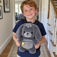Sac en peluche personnalisé en forme de chien, cadeau pour enfant, super doux, design anime mignon, broderie sur mesure, ODM