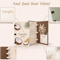 Cartes pliantes personnalisées avec logo pour échantillons de parfums et huiles essentielles, flacons de découverte miniatures de 1 ml, 2 ml, 3 ml, 5 ml