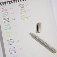 Stylos marqueurs permanents professionnels de qualité supérieure, 12 couleurs, en plastique, micro-stylos fins pour modèles en papier MS-807C