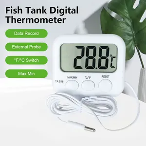 Eletrônico Digital Display Probe Refrigerador Fish Tank Termômetro 1.5m Fio <span class=keywords><strong>Sensor</strong></span> Temperatura Umidade Medidor OEM ABS - Product Image 4