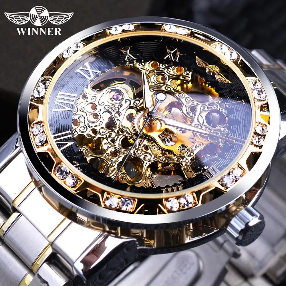 Winner 614 Hot Selling Luxury Watches Automatic Mechanical Watch Men Women Wristwatch Relogio Masculino