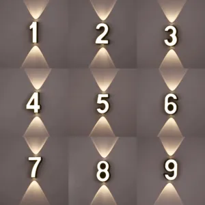 DIY Digital light Number LED Wall lamp IP65 Waterproof for Event Wedding Birthday Party Home Bar Hotel Decorative Light Up Sign