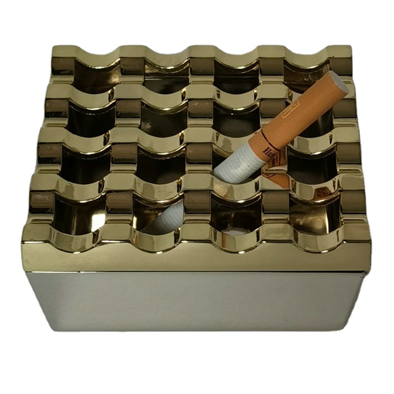 Custom 9 Hole Zinc Alloy Metal Ashtray