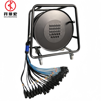 Enrouleur de câble audio portable 8 \ 16 \ 24 \ 32 canaux multiconducteurs XLR tambour de bobine de câble audio 20m 30m 50m