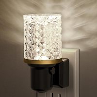 Veilleuses LED ZHILAI à brancher avec capteur, veilleuse de nuit pour chambre à coucher, du crépuscule à l'aube, intensité réglable, en acrylique cristallin pour couloir