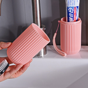 Travel Toothbrush Case With Hanging Rope Foldable Plastic Toothbrush Holder For Portable Use - Product Image 3