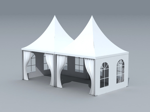 5x5 White <strong>Pagoda</strong> Tent Waterproof Advertising Exhibition Wedding Party Camping Outdoor Glamping <strong>Garden</strong> Event PVC Marquee Canopy - Product Image 3