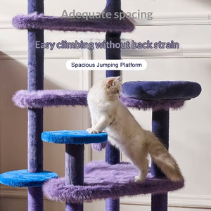 Nuovi Arrivi: Struttura per Arrampicata per Gatti Stile Halloween 'Troublemaker Magic Meow Witch', Salvaspazio per Interni, per Piccoli Appartamenti - Product Image 5