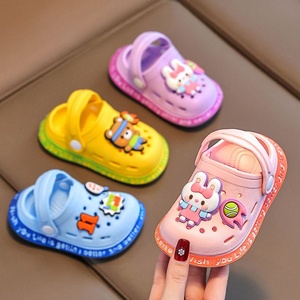 Sabots de plage d'été pour enfants, sandales de jardin, mules, pantoufles bébé dessin animé, chaussures de jardin plates et mignonnes pour enfants, en plastique imperméable - Product Image 2
