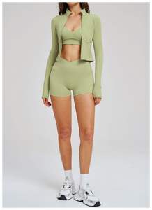 Nuevo Conjunto de Yoga Reciclable Ligero y Sólido para Mujer, Talla Grande, Sensación de Segunda Piel, Cintura Elástica, Informal, para Fitness, Deportes al Aire Libre, Correr, 2 Piezas - Product Image 3